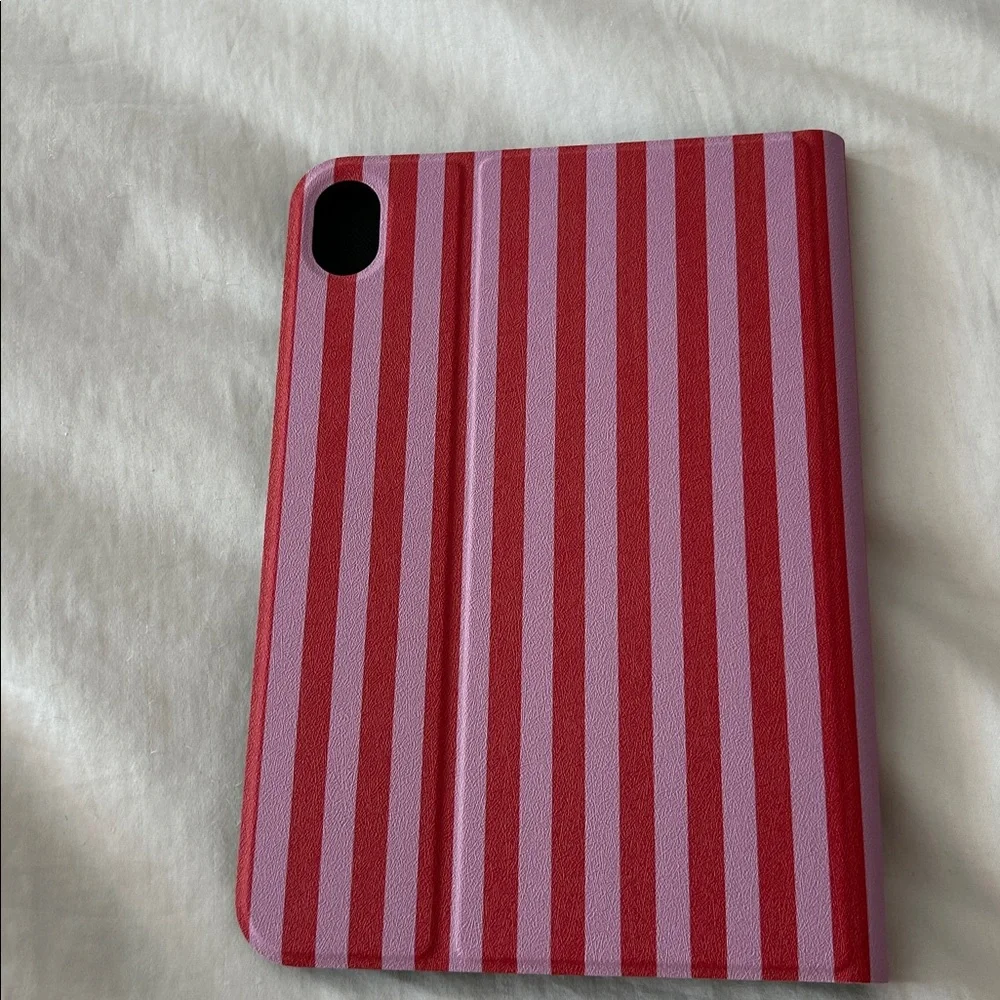Red and Pink Striped Tablet Case